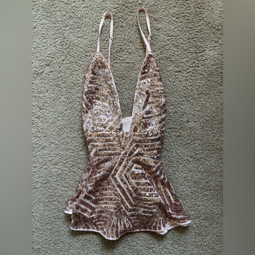 Sequin Halter Top